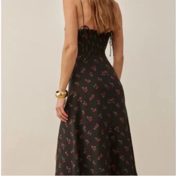 NWT Reformation Juliette Dress in Black Cherry - Picture 3 of 4